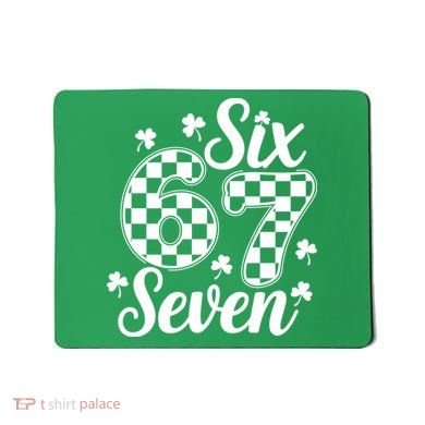Six Seven 67 St. Patrick's Day Irish Clover 6-7 Meme Mousepad