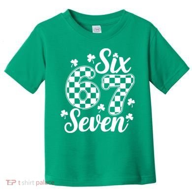 Six Seven 67 St. Patrick's Day Irish Clover 6-7 Meme Toddler T-Shirt