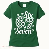 Six Seven 67 St. Patrick's Day Irish Clover 6-7 Meme Women's T-Shirt thumb 0