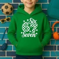 Six Seven 67 St. Patrick's Day Irish Clover 6-7 Meme Kids Hoodie thumb 2