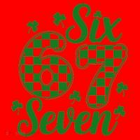 Six Seven 67 St. Patrick's Day Irish Clover 6-7 Meme Santa Hat thumb 1