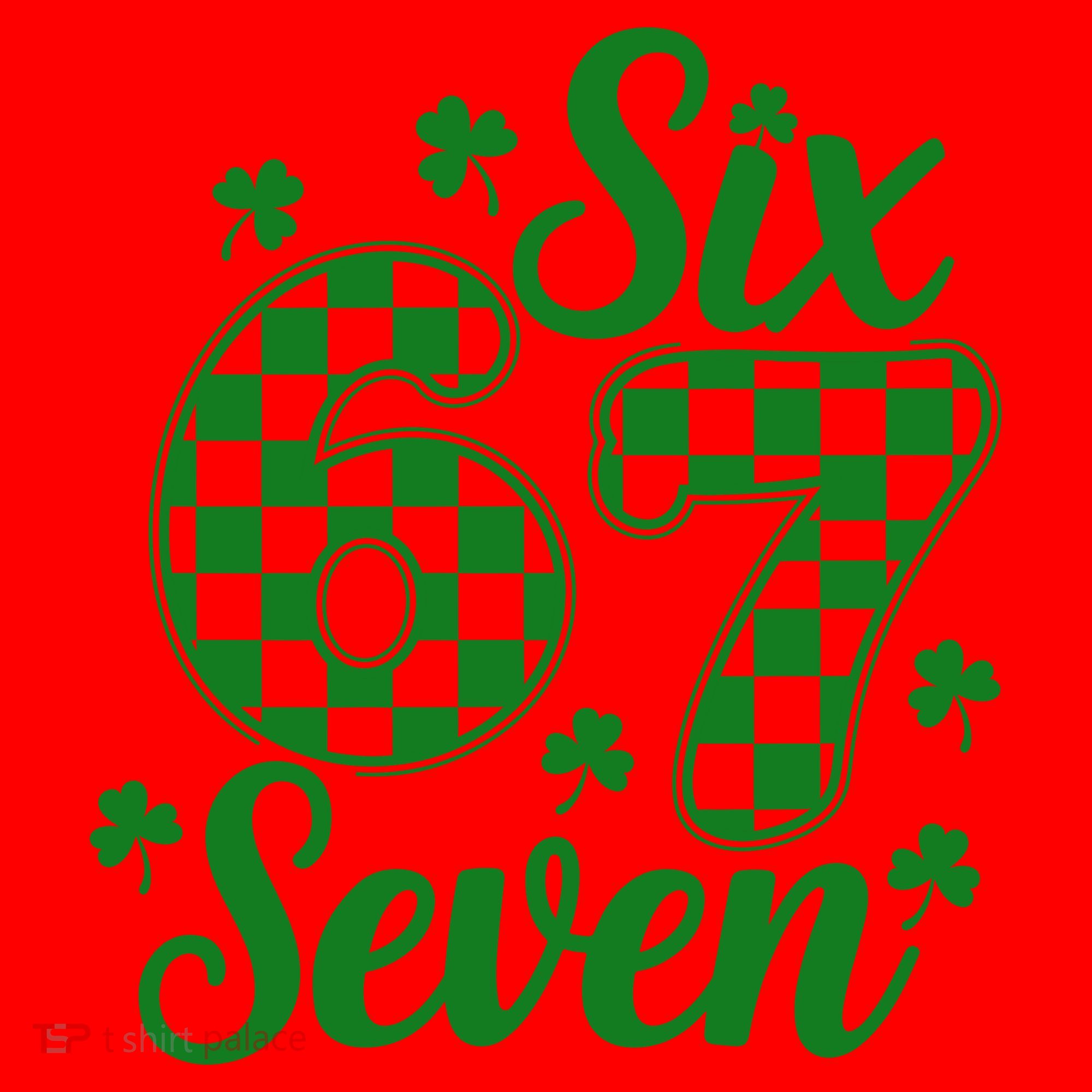 Six Seven 67 St. Patrick's Day Irish Clover 6-7 Meme Santa Hat