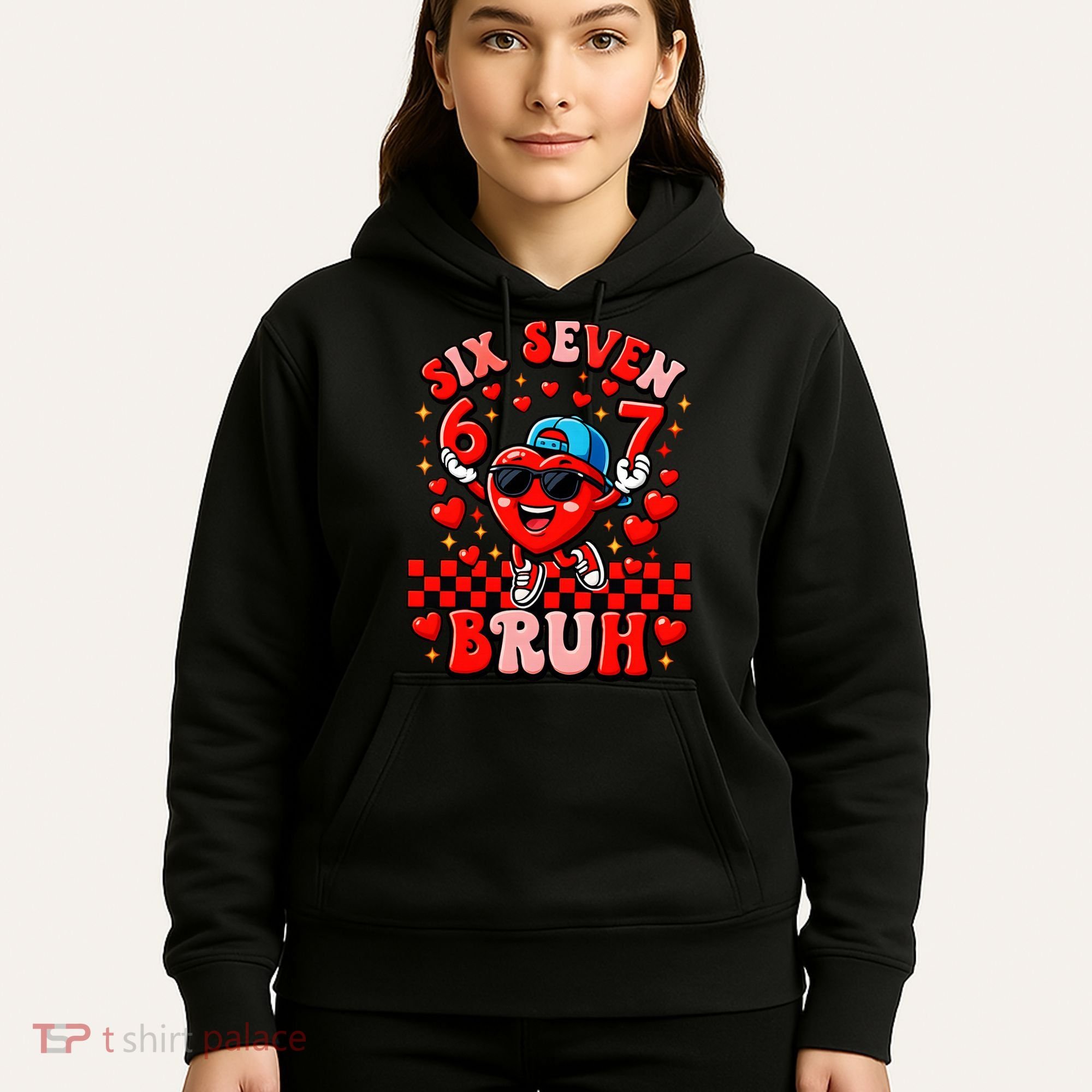 Six Seven 67 Meme Cool 6-7 Valentines Day Hoodie