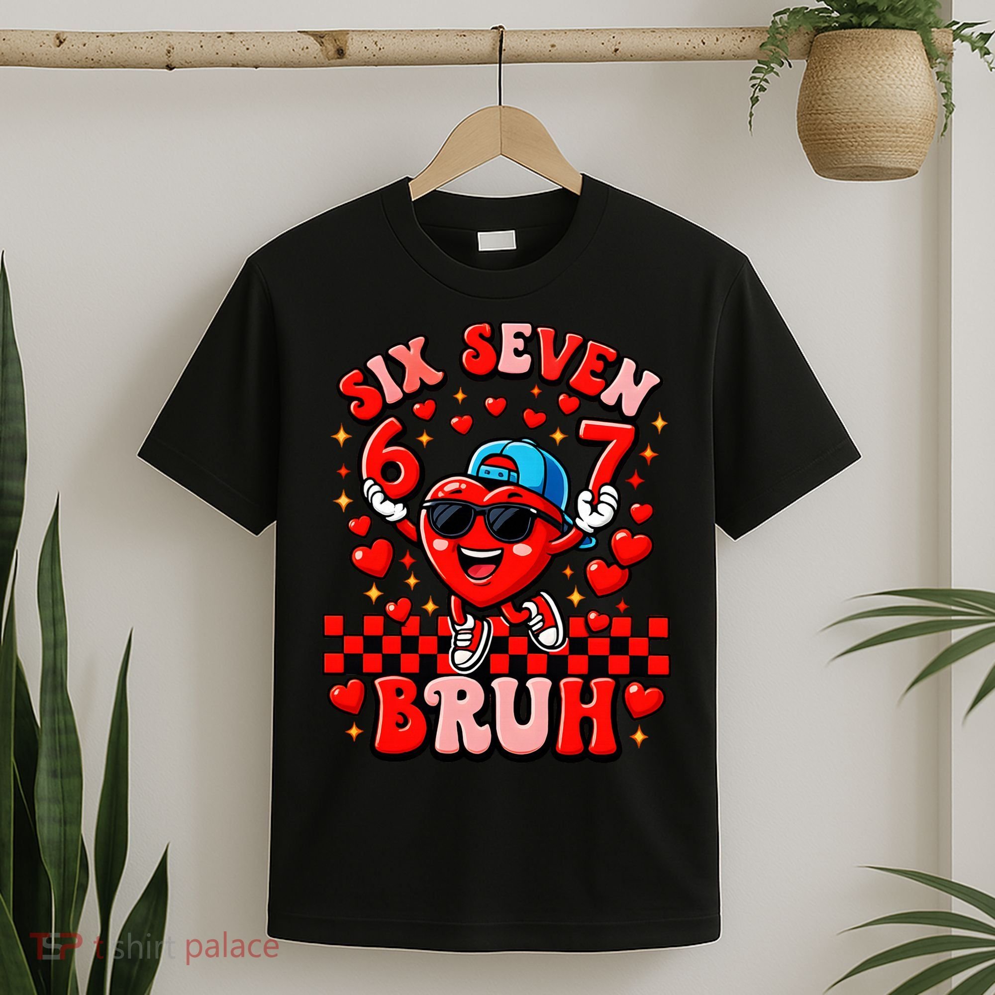 Six Seven 67 Meme Cool 6-7 Valentines Day T-Shirt