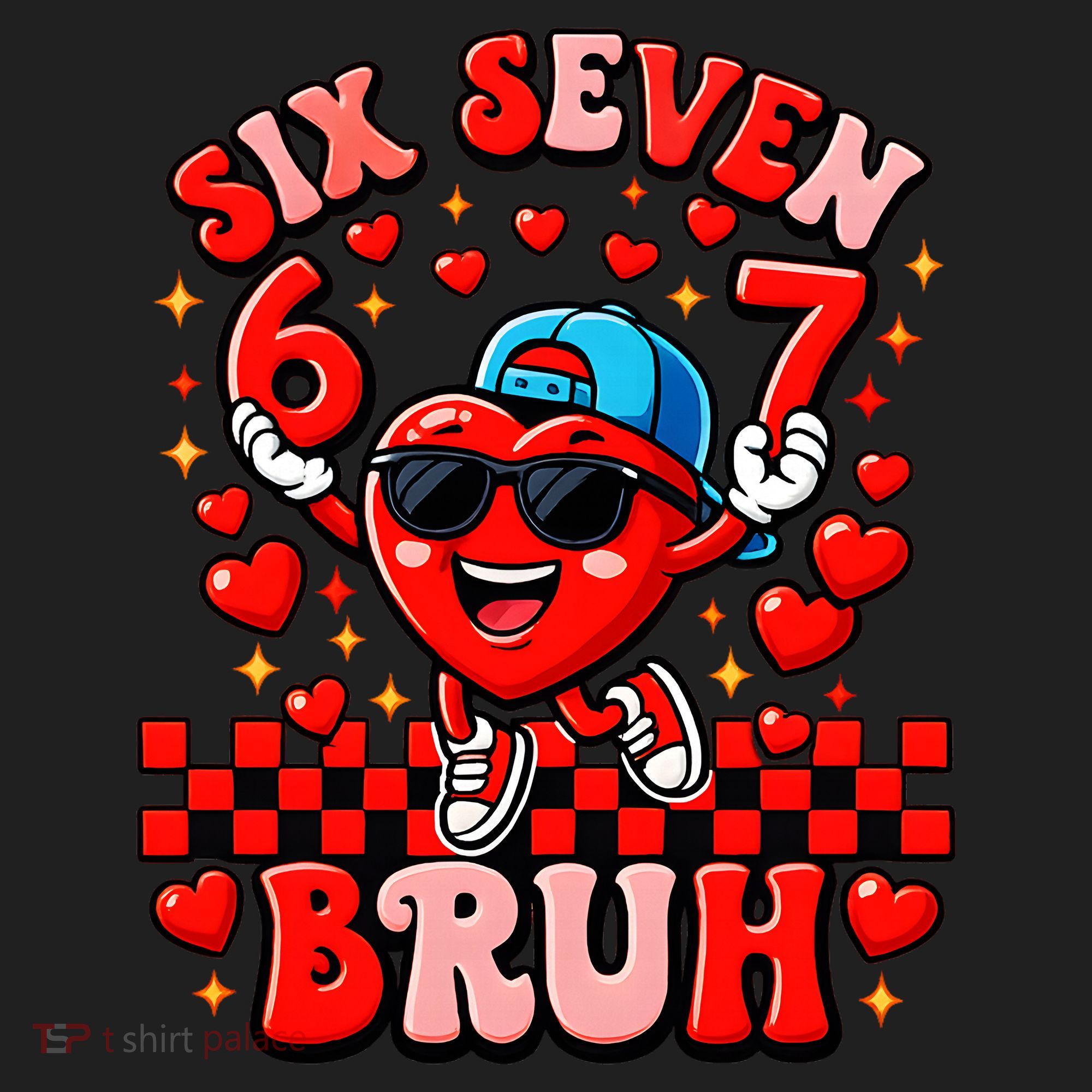 Six Seven 67 Meme Cool 6-7 Valentines Day Beanie