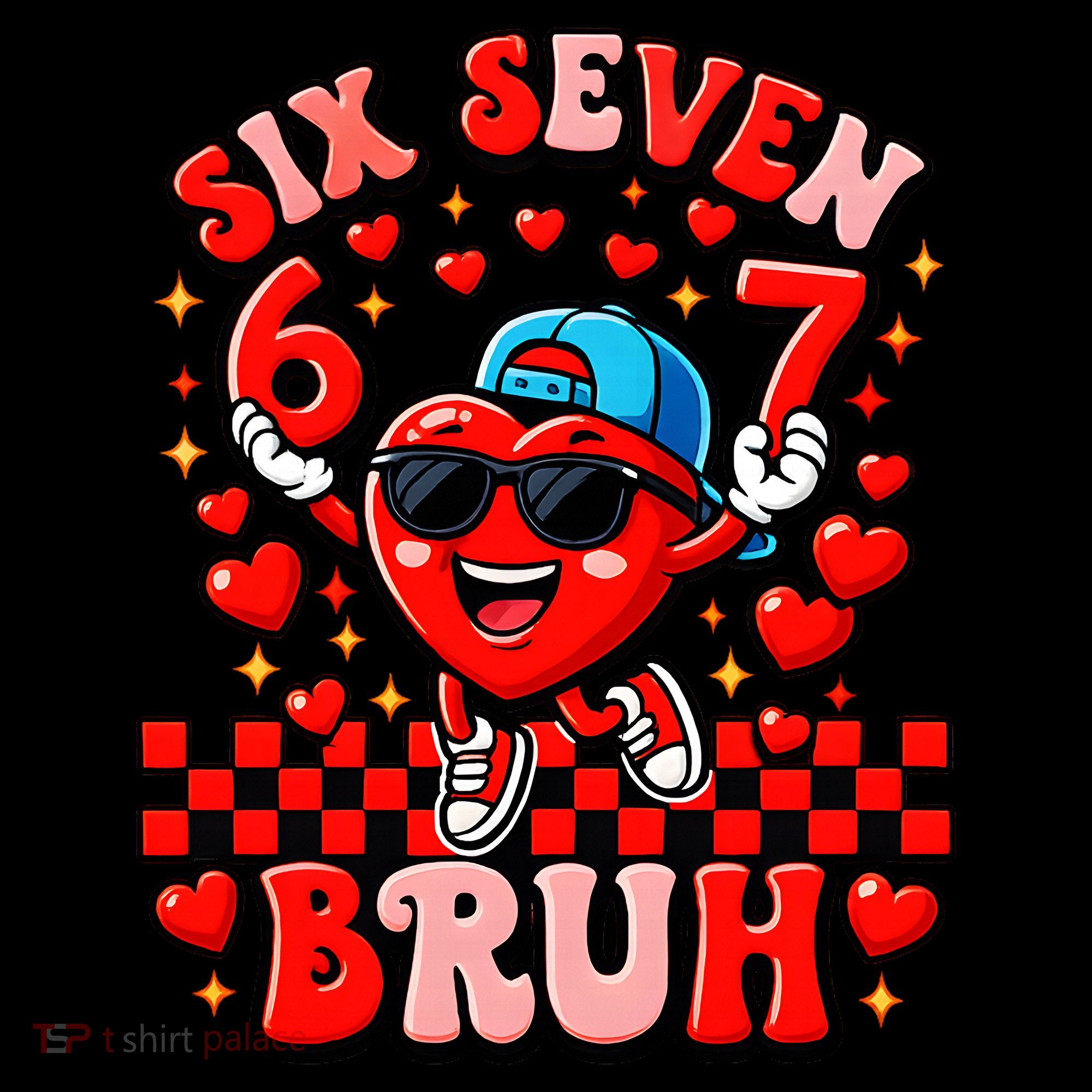 Six Seven 67 Meme Cool 6-7 Valentines Day Coaster