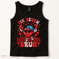 Six Seven 67 Meme Cool 6-7 Valentines Day Tank Top thumb 2