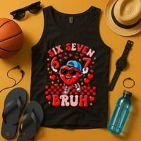 Six Seven 67 Meme Cool 6-7 Valentines Day Tank Top thumb 4