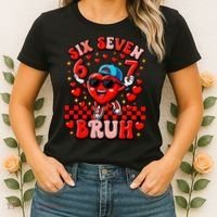 Six Seven 67 Meme Cool 6-7 Valentines Day Women's T-Shirt thumb 2