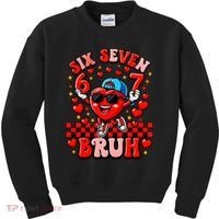 Six Seven 67 Meme Cool 6-7 Valentines Day Kids Sweatshirt thumb 0