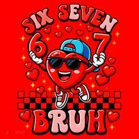 Six Seven 67 Meme Cool 6-7 Valentines Day Santa Hat thumb 1