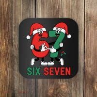 Six Seven 6-7 67 Christmas Funny Cute Coaster thumb 0