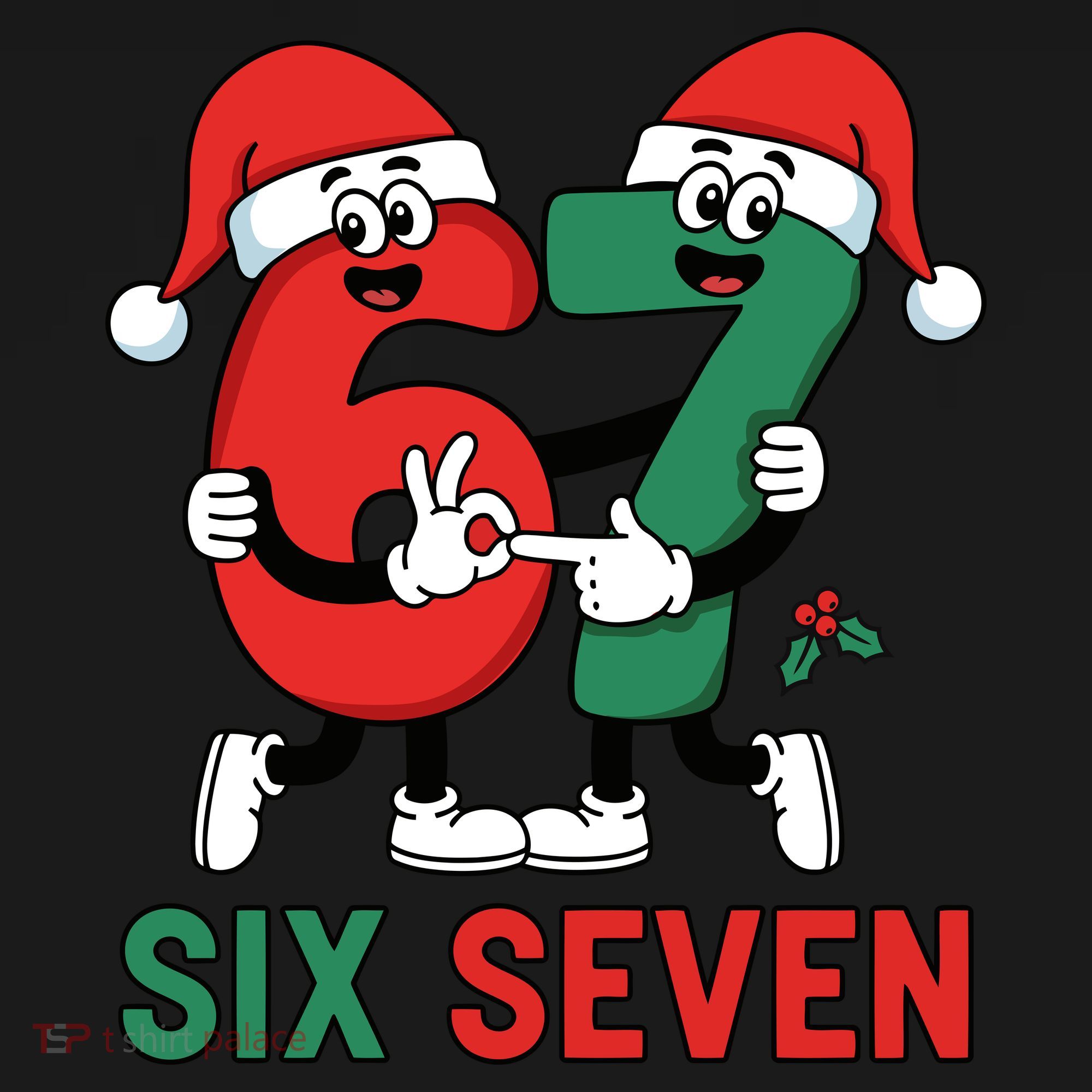 Six Seven 6-7 67 Christmas Funny Cute Coaster