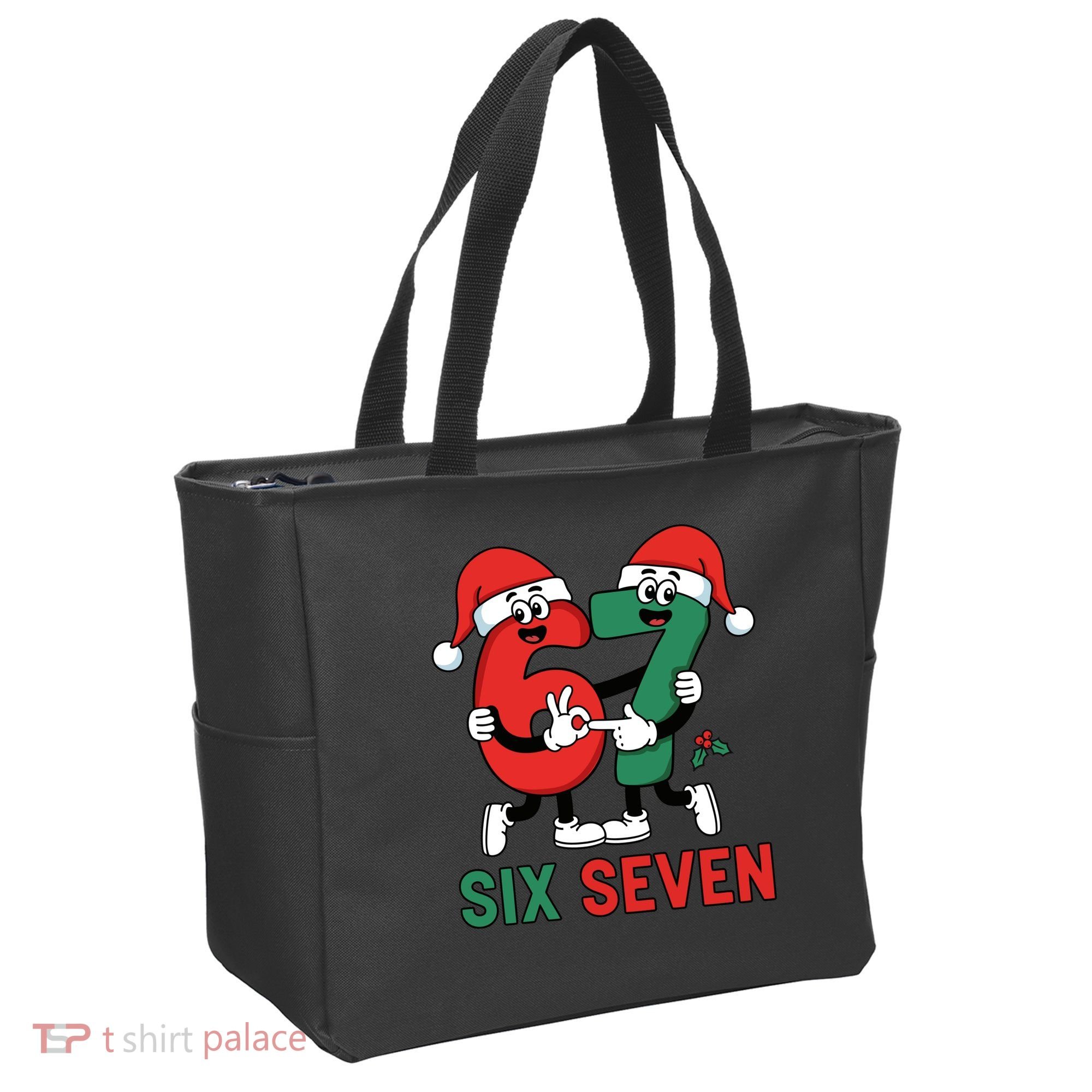 Six Seven 6-7 67 Christmas Funny Cute Tote Bag