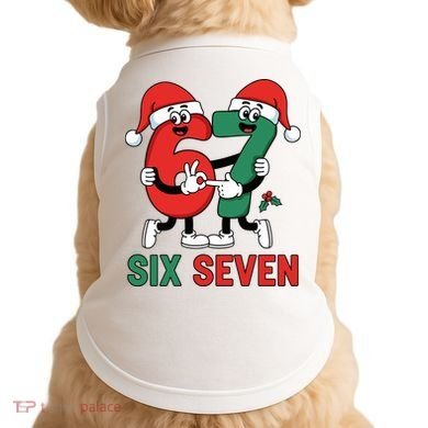 Six Seven 6-7 67 Christmas Funny Cute Doggie Tank