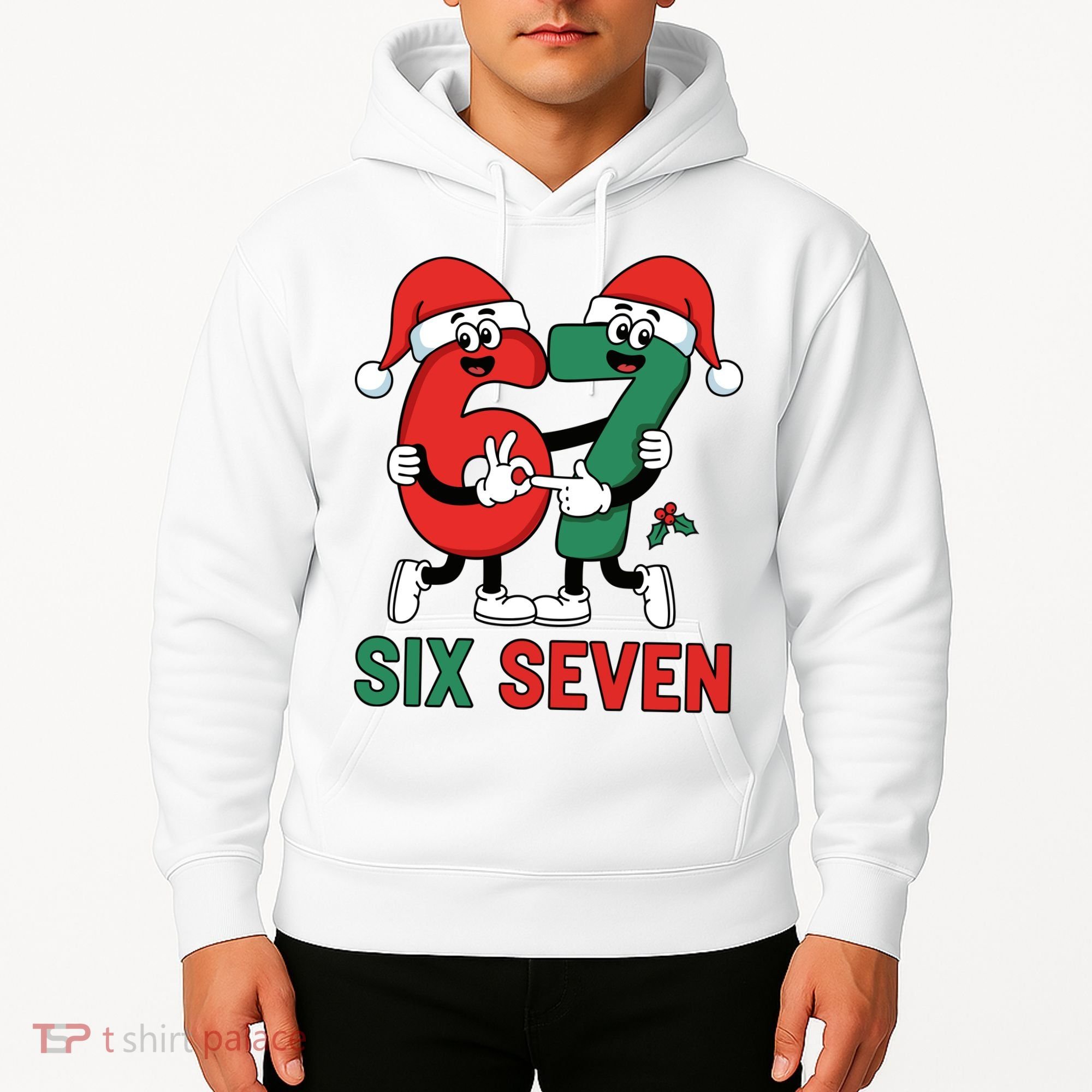 Six Seven 6-7 67 Christmas Funny Cute Hoodie