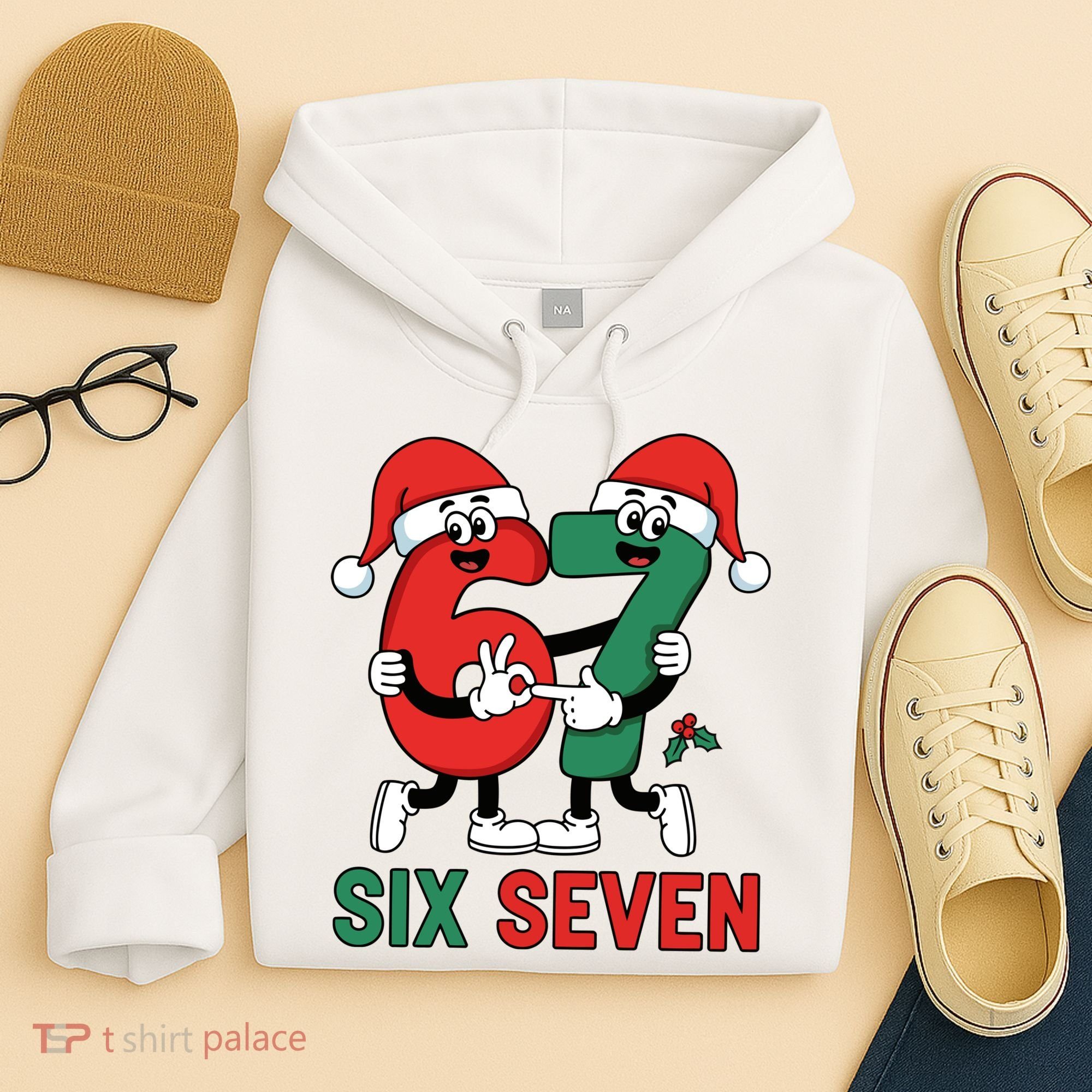 Six Seven 6-7 67 Christmas Funny Cute Hoodie