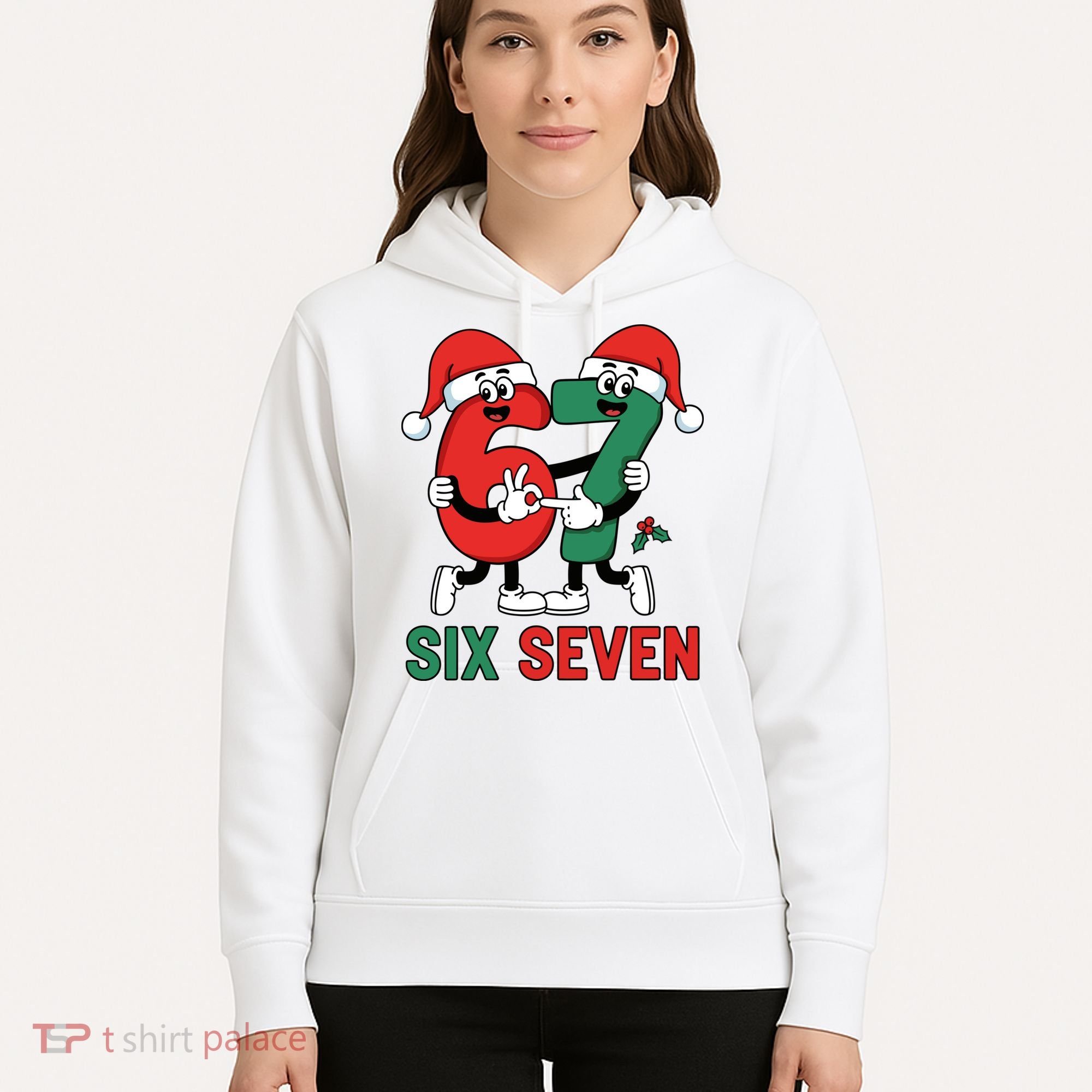 Six Seven 6-7 67 Christmas Funny Cute Hoodie