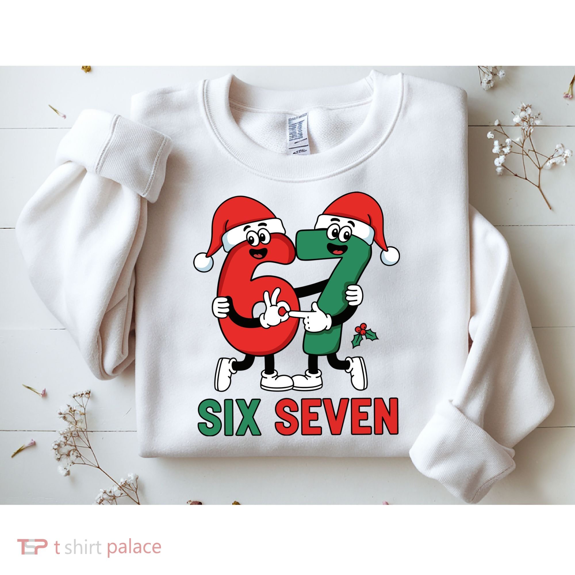Six Seven 6-7 67 Christmas Funny Cute Sweatshirt
