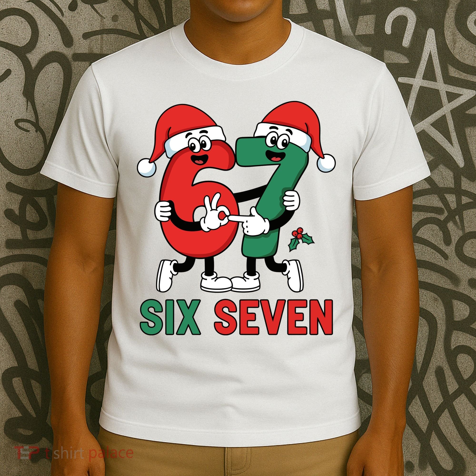 Six Seven 6-7 67 Christmas Funny Cute T-Shirt