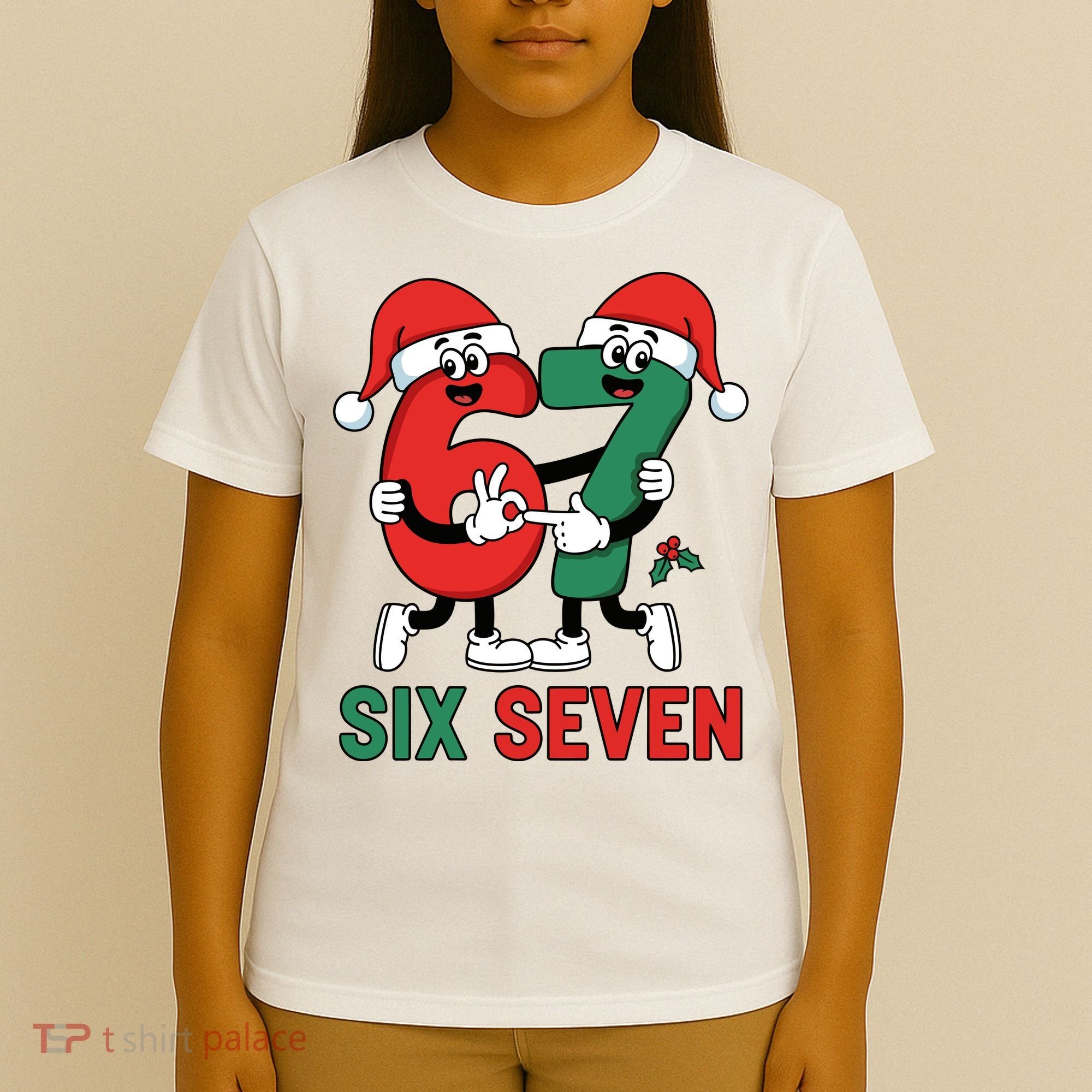 Six Seven 6-7 67 Christmas Funny Cute T-Shirt
