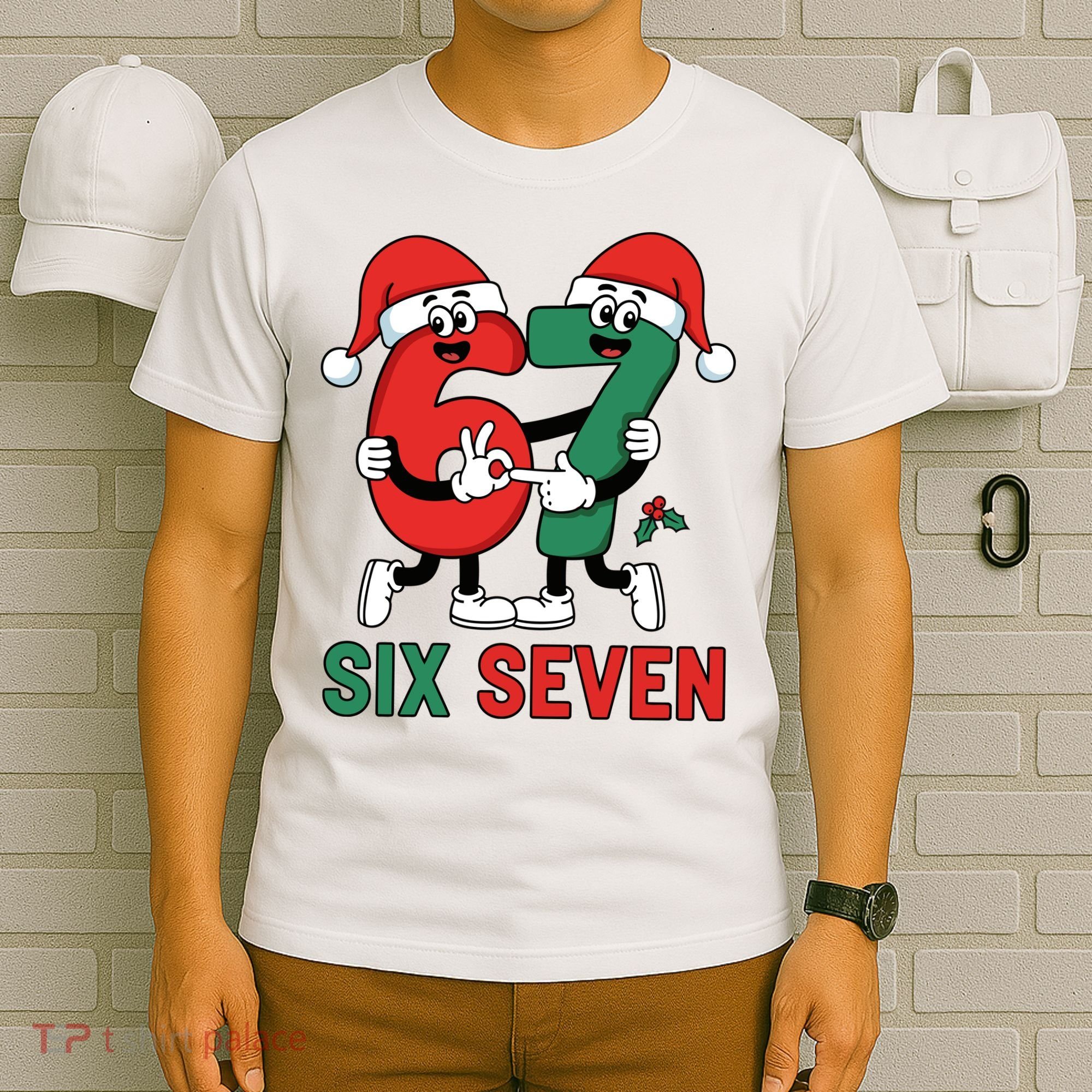 Six Seven 6-7 67 Christmas Funny Cute T-Shirt