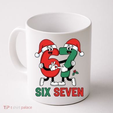 Six Seven 6-7 67 Christmas Funny Cute Coffee Mug