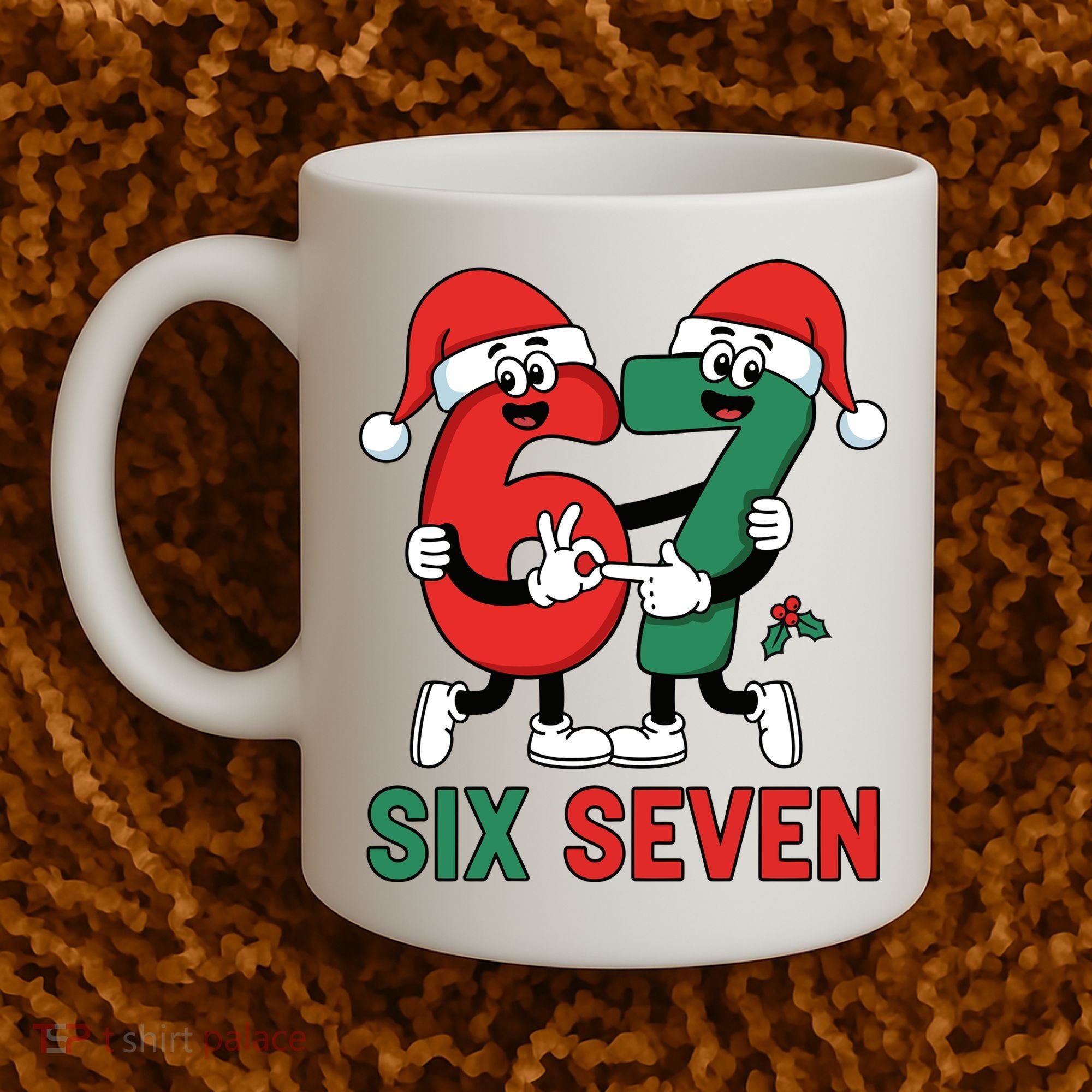 Six Seven 6-7 67 Christmas Funny Cute Coffee Mug