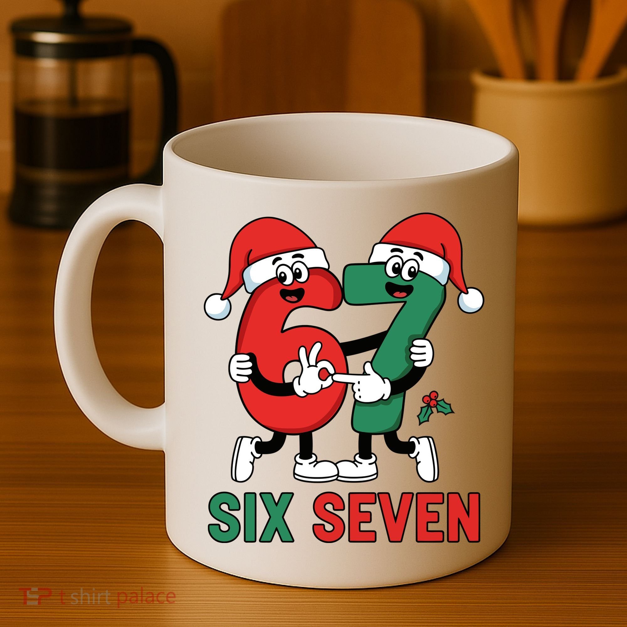 Six Seven 6-7 67 Christmas Funny Cute Coffee Mug