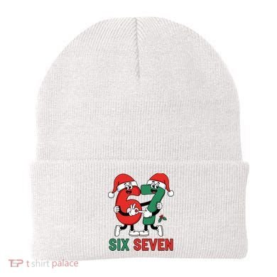 Six Seven 6-7 67 Christmas Funny Cute Beanie