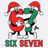 Six Seven 6-7 67 Christmas Funny Cute Mousepad thumb 1