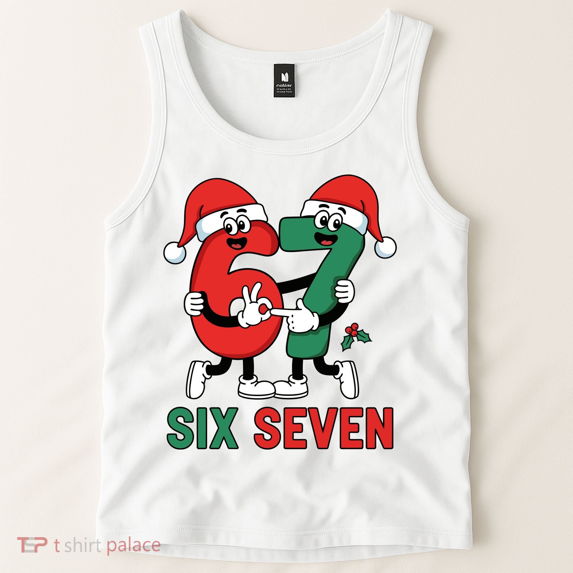 Six Seven 6-7 67 Christmas Funny Cute Tank Top