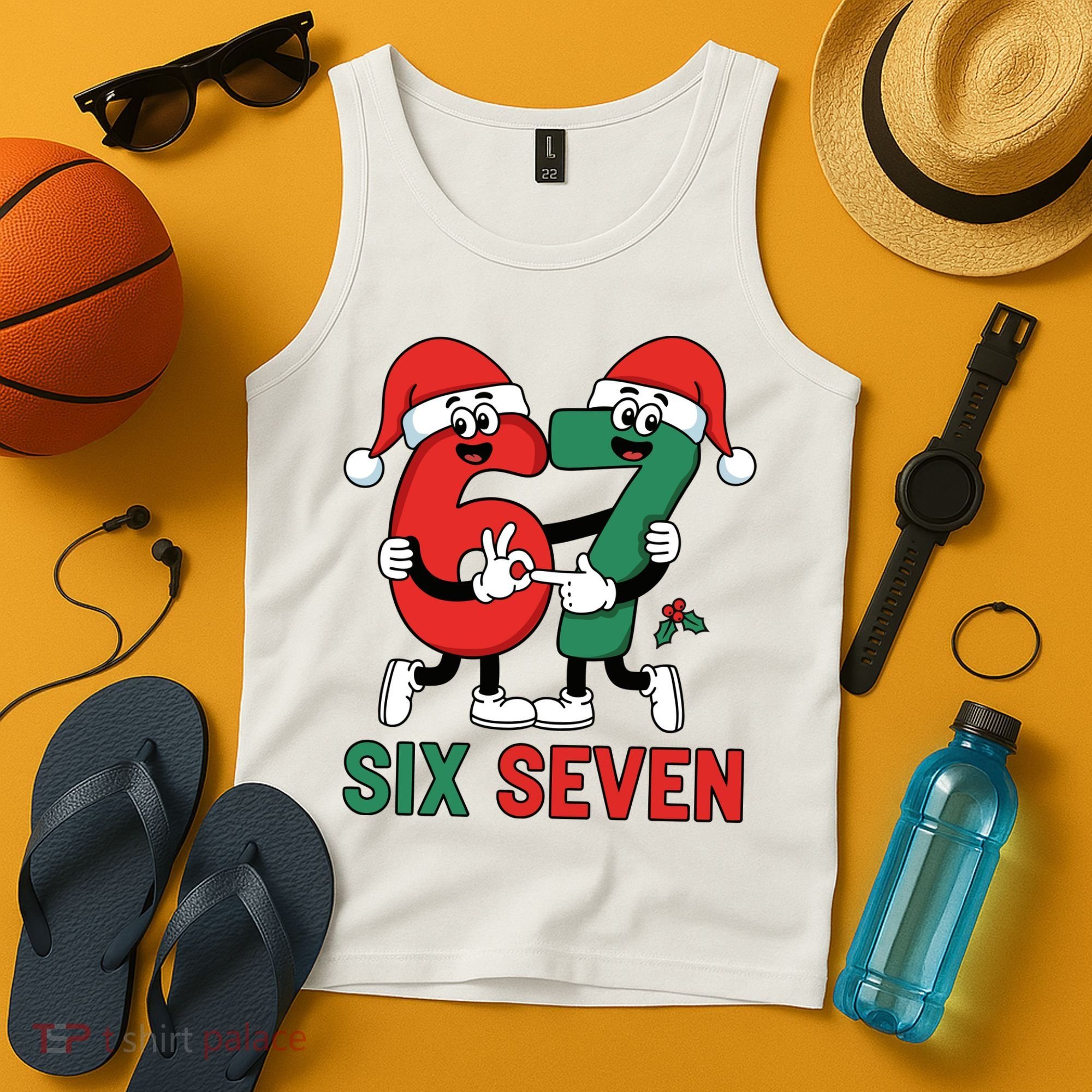 Six Seven 6-7 67 Christmas Funny Cute Tank Top