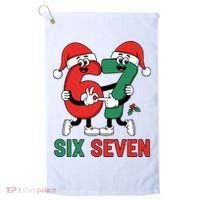 Six Seven 6-7 67 Christmas Funny Cute Golf Towel thumb 0