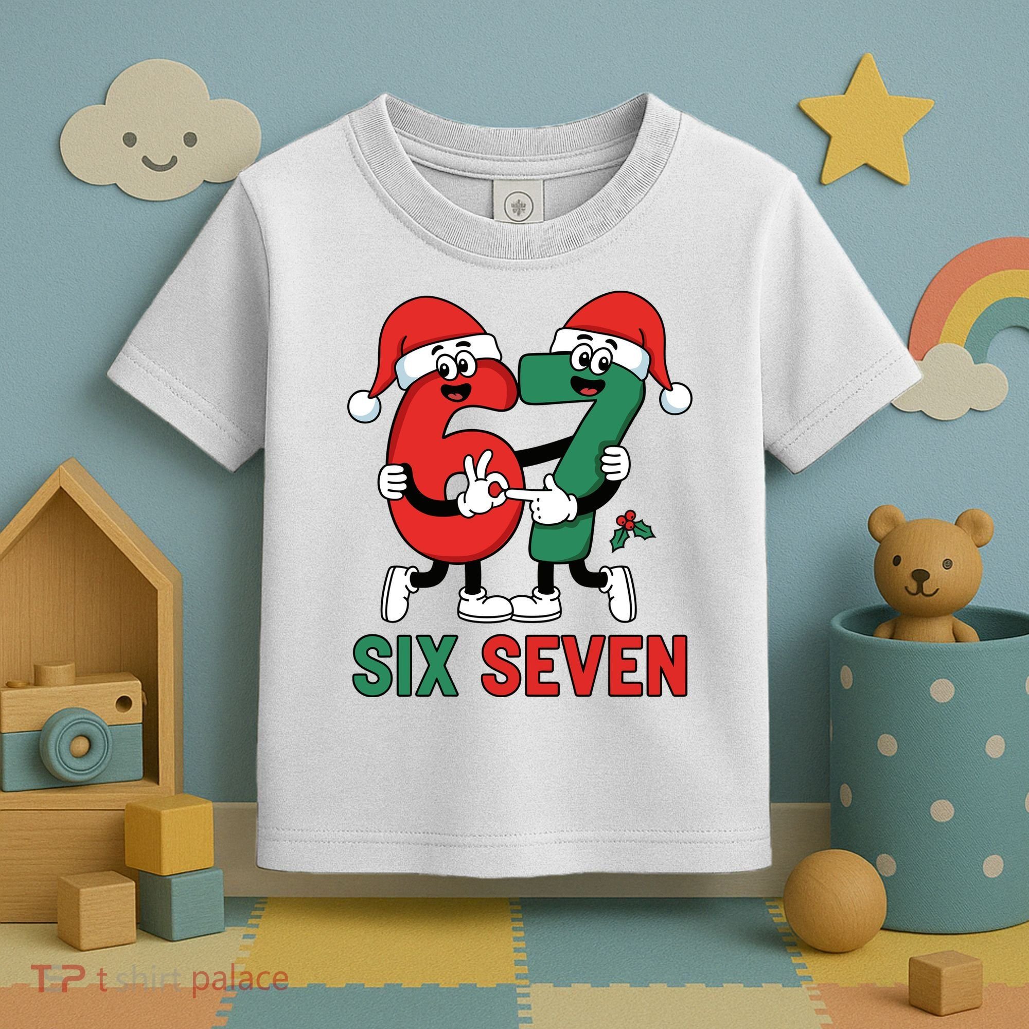 Six Seven 6-7 67 Christmas Funny Cute Toddler T-Shirt