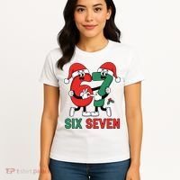 Six Seven 6-7 67 Christmas Funny Cute Women's T-Shirt thumb 4