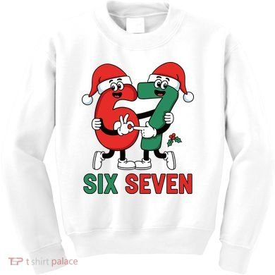 Six Seven 6-7 67 Christmas Funny Cute Kids Sweatshirt
