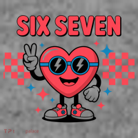 Six Seven 6-7 Valentines Day Toddler Hoodie thumb 2