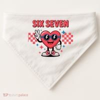 Six Seven 6-7 Valentines Day USA-Made Doggie Bandana thumb 0