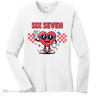 Six Seven 6-7 Valentines Day Women's Long Sleeve Shirt