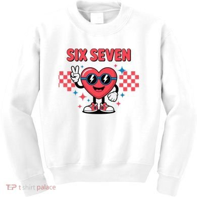 Six Seven 6-7 Valentines Day Kids Sweatshirt