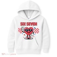 Six Seven 6-7 Valentines Day Kids Hoodie thumb 0