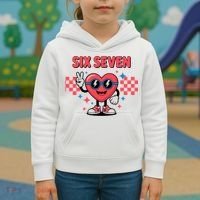 Six Seven 6-7 Valentines Day Kids Hoodie thumb 3