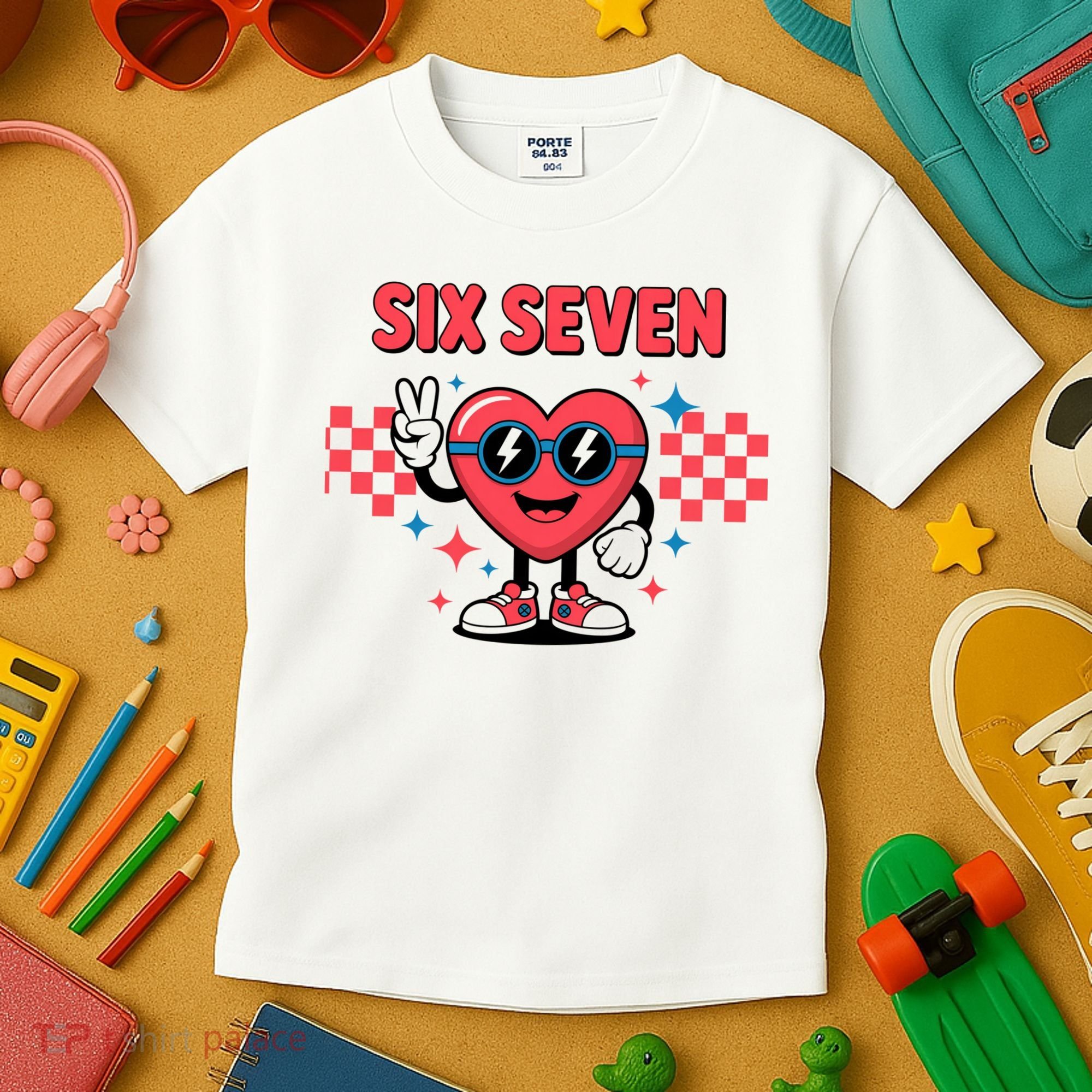 Six Seven 6-7 Valentines Day Kids T-Shirt