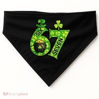 Six Seven 6-7 St Patricks Day 67 Paddys Meme USA-Made Doggie Bandana thumb 0