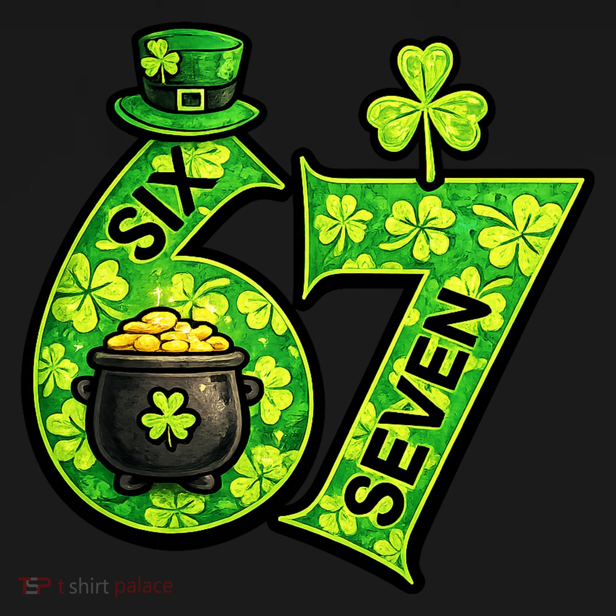 Six Seven 6-7 St Patricks Day 67 Paddys Meme Apron