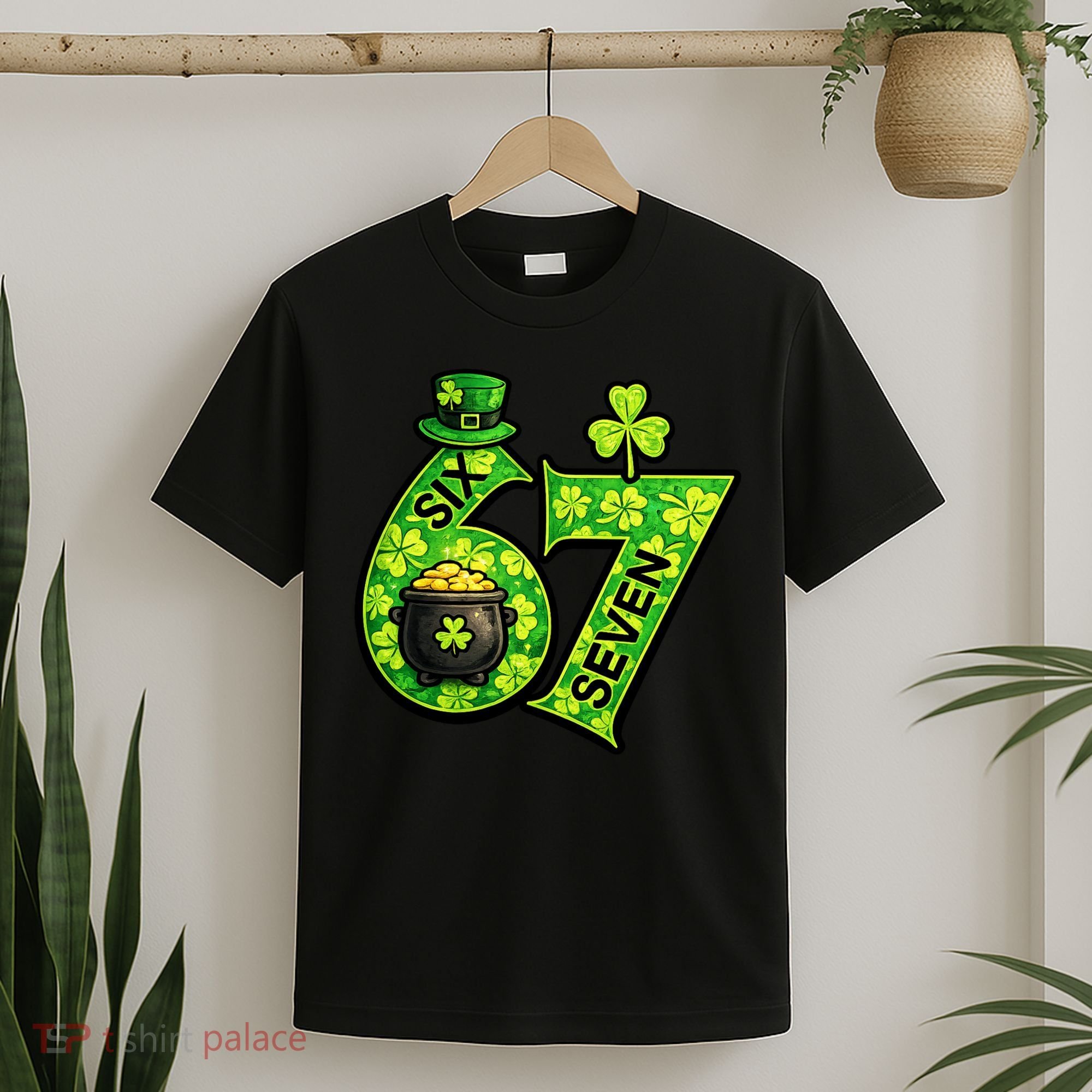 Six Seven 6-7 St Patricks Day 67 Paddys Meme T-Shirt