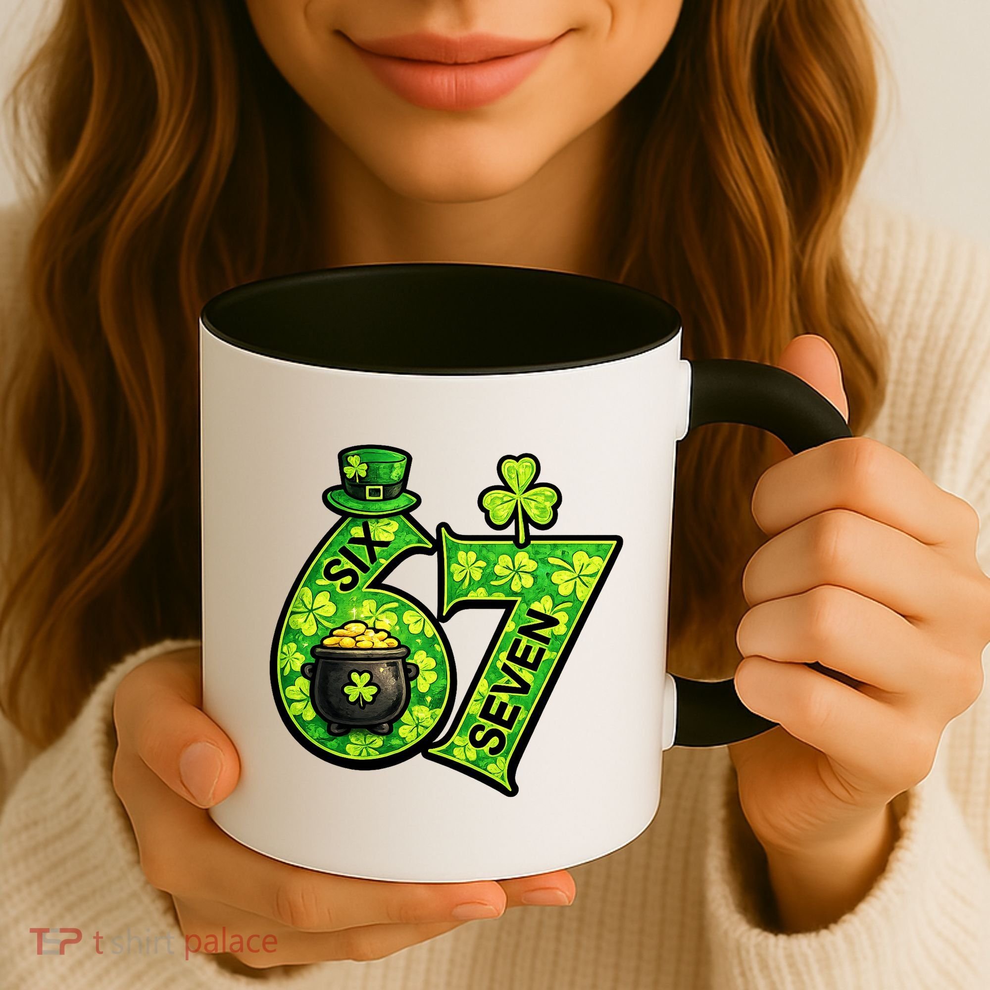 Six Seven 6-7 St Patricks Day 67 Paddys Meme Coffee Mug