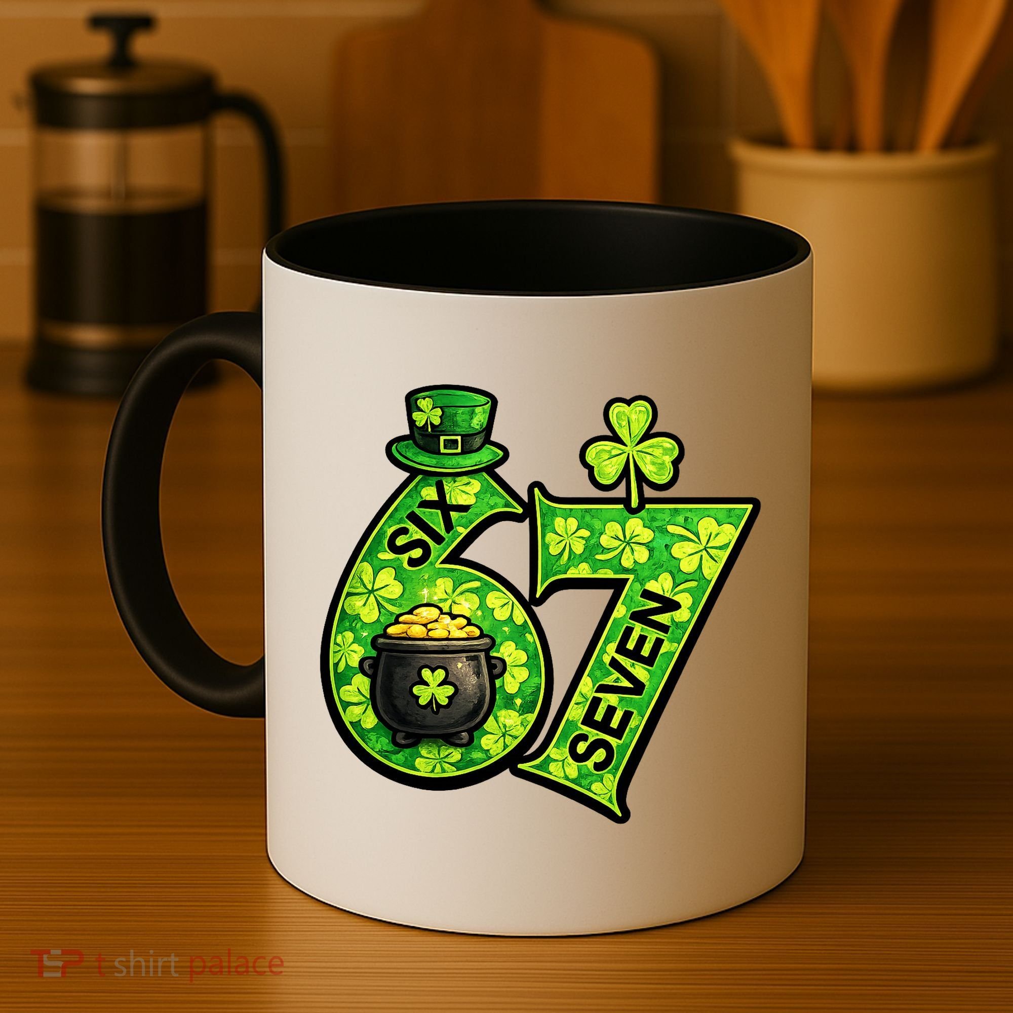 Six Seven 6-7 St Patricks Day 67 Paddys Meme Coffee Mug