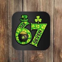 Six Seven 6-7 St Patricks Day 67 Paddys Meme Coaster thumb 0